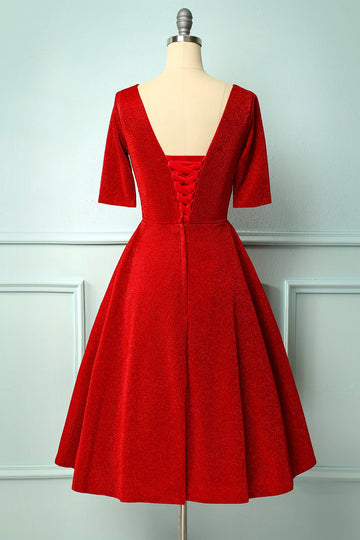 Vestido de veludo vermelho